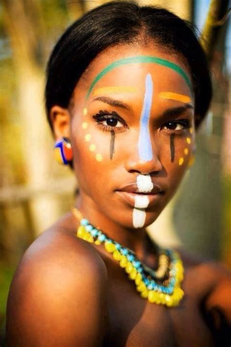 blackwoman beautiful african makeup african tribal makeup tribal