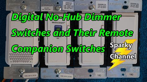 leviton digital  hub smart dimmer switches   remote companion switches dwvaa dwhd