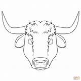 Ox Mask Coloring Pages Printable Clipart Cow Supercoloring Drawing Masks Dot Webstockreview Categories sketch template