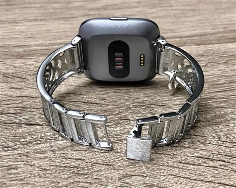 fitbit versa  band women silver metal fitbit versa  bangle vintage silver tree  life