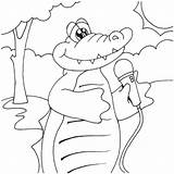Cocodrilo Cantando Preescolar Crocodil Kolorowanki Planse Krokodyle Colorat Dzieci Colorier Desene Books Calme Alligator Coloriages Canción Kids Passarinho Jacaré Cucaluna sketch template