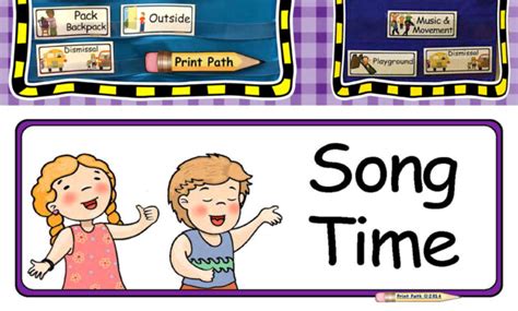 printable visual schedule  preschool classroom schedule printable