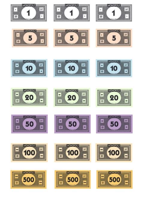 monopoly money template gratis