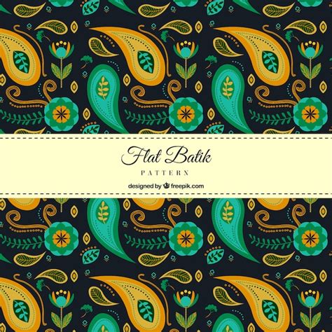 abstract batik shapes pattern vector