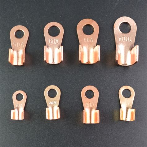 pcs copper open battery lugs terminal crimp joint wire connector cable lug  ebay