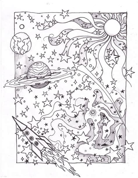 coloring space page  usedfreak  deviantart space coloring pages