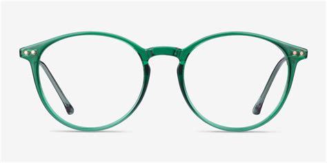 amity round emerald green frame eyeglasses eyebuydirect