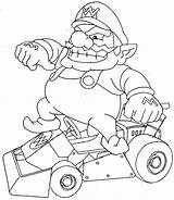 Coloring Wario Pages Popular Mario sketch template