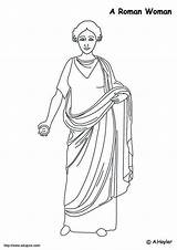 Mujer Vrouw Kleurplaat Romeinse Donna Romaine Schoolplaten Kleurplaten Stampare Romanos Visitar Antigua Educima Afkomstig sketch template