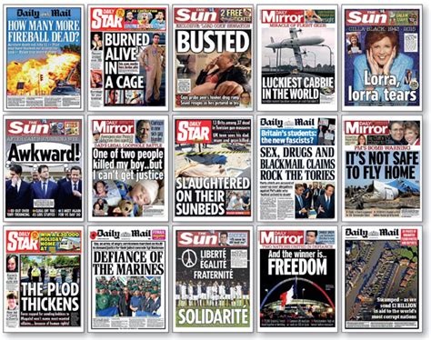 year  tabloid front pages inpublishing