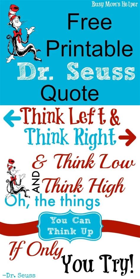 printable  dr seuss quote busy moms helper
