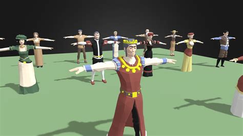 Free Medieval 3d People Low Poly Pack 3d Model By Craftpix Net