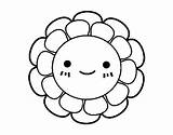 Childish Flower Small Coloring Coloringcrew sketch template
