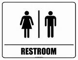 Restroom Signs Printable Bathroom Sign Unisex Toilet Clipart Restrooms Coloring Pages Clip Cliparts Printables Template Library Allfreeprintable Print Men Women sketch template