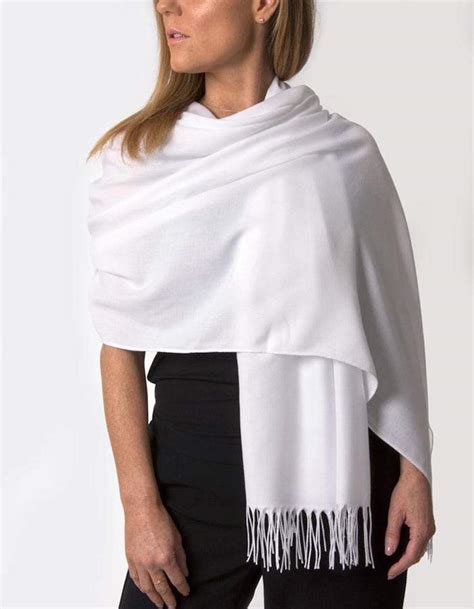 special deal   beautiful white pashmina scarf