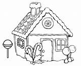 Gingerbread House Coloring Pages Houses Printable Practice Making sketch template