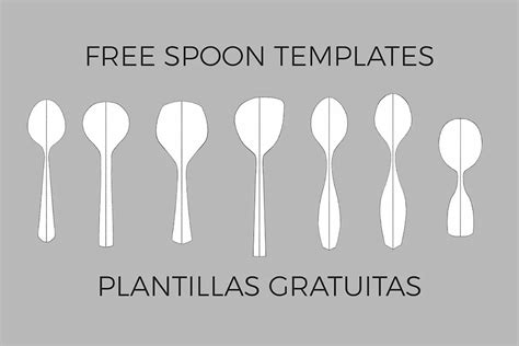 spoon templates talla de cucharas