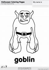 Goblin Coloring Away Spooky Go Simple Supersimple sketch template