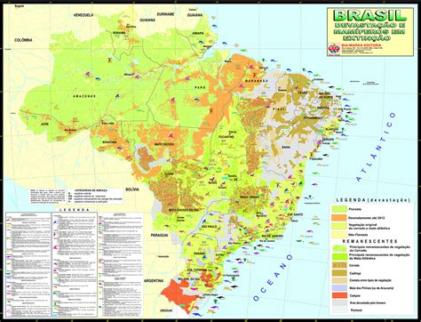 brasil devastação e mamíferos em extinção bia mapas editora