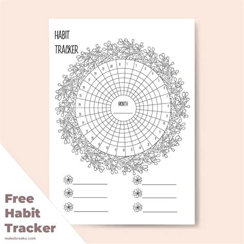 undated printable habit  mood trackers   trackers