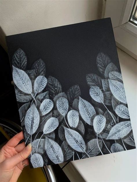 ideas  drawing aesthetic leaf print art nature paintings acrylic