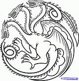 Targaryen House Dragon Thrones Game Sigil Draw Step Drawing Tattoo Drawings Stark Search Dragons Choose Board Google Got Sigils sketch template