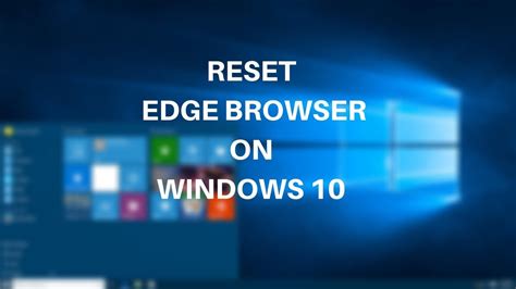 how to reset microsoft edge on windows 10 to fix load and links error youtube