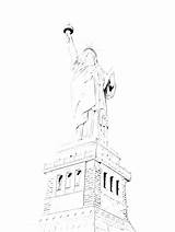 Flag Liberty Drawing Statue Salvador El Getdrawings Coloring sketch template