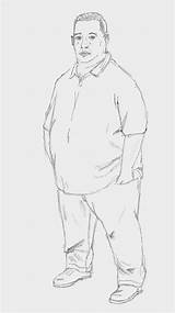 Fat Sketch Man Guy Paintingvalley Sketches sketch template