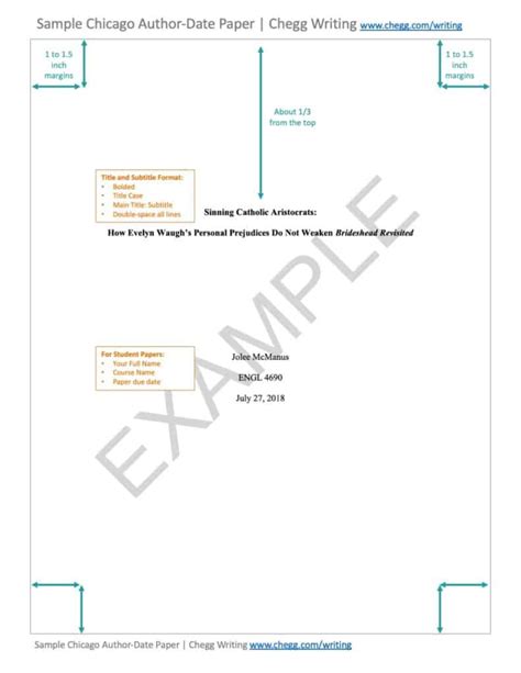 chicago style sample paper chegg writing