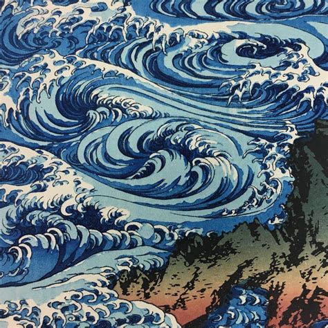 Ukiyoe Woodblock Print Art Vtg Japanese Edo Katsushika Hokusai Ocean