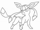 Glaceon Pokemon Umbreon Eevee Lineart Evolutions Flareon Espeon Eeveelutions sketch template