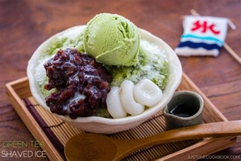 ujikintoki green tea shaved ice 宇治金時 just one cookbook