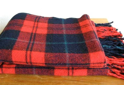 pendleton plaid wool blanket by markethome on etsy 48 00