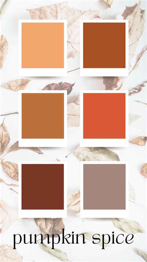 pumpkin spice latte color palette pumpkin spice latte color spiced