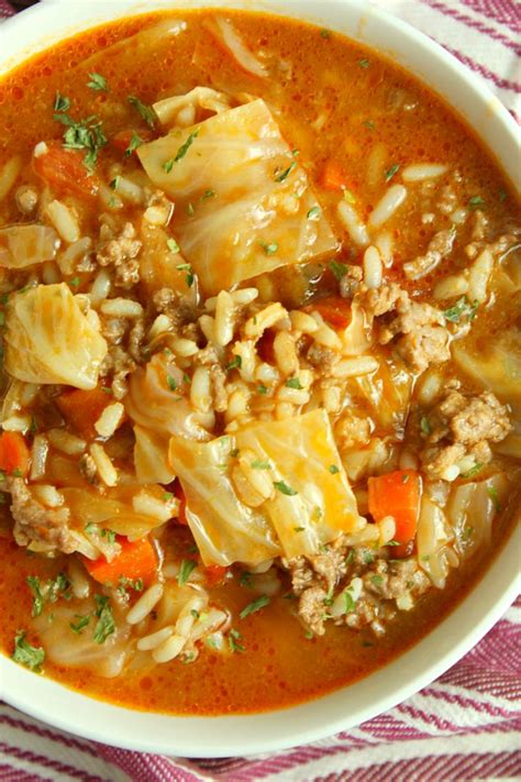 best ever cabbage roll soup recipe cabbage recipes cabbage soup