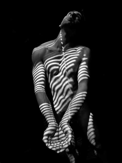 5804 Zebra Striped Black And White Male Nude Photograph By Chris Maher