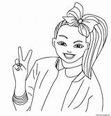 Jojo Siwa Coloring Pages Printable Happy Freedom Peace Print sketch template