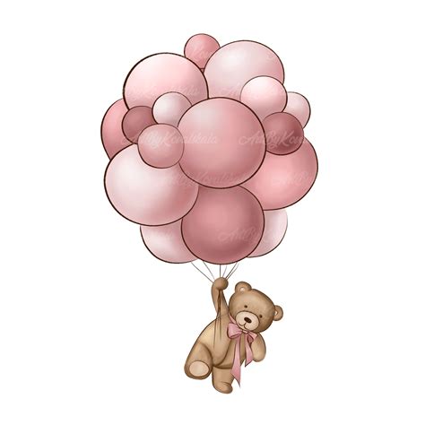 teddy bear  balloons teddy bear clipart teddy bear png baby shower