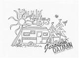 Camper Coloring Pages Drawing Vintage Personalized Getdrawings Etsy sketch template