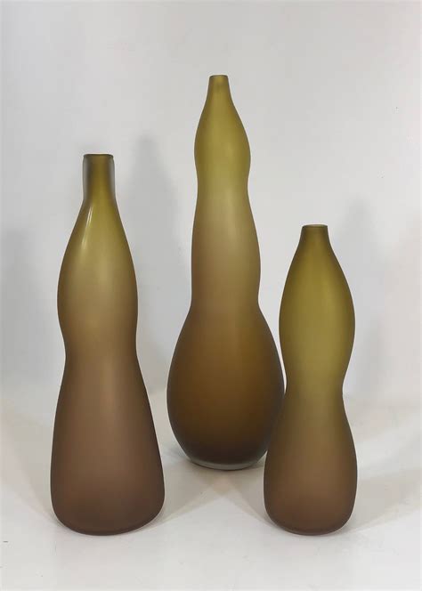 Set Of Three Elen Glass Vases T4788 Tyson Decorative Lighting And