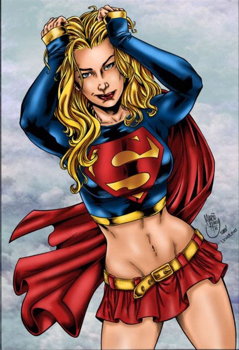 supergirl colored by ~likwidlead fan art dc comics character design