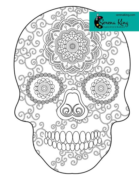 day   dead coloring page  skull coloring pages coloring pages