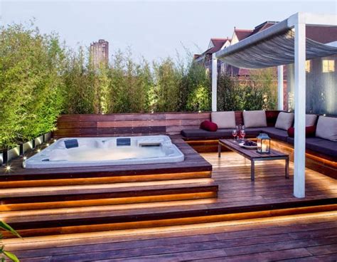 15 Stunning Hot Tub Landscaping Ideas Rooftop Terrace Design Outdoor