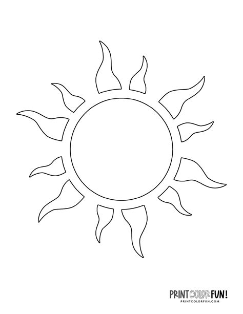 sun coloring page printable