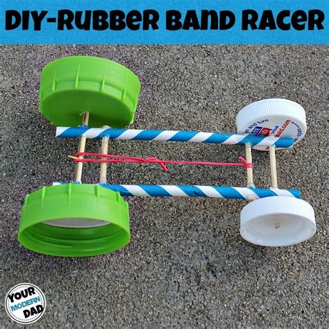 diy rubber band racer  race car       home