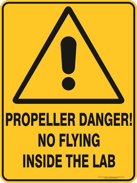 propeller danger  flying   lab discount safety signs australia