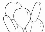 Coloring Balloons sketch template