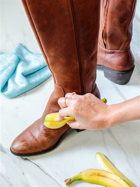 use banana peels to shine up leather shoes kitchn