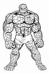Thing Coloring Pages Grimm Ben Marvel sketch template